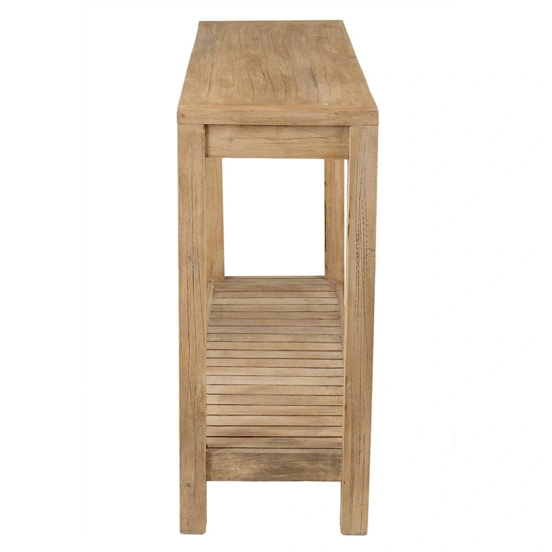 Petter Solid Wood Console Table with Shelf by East at Main
