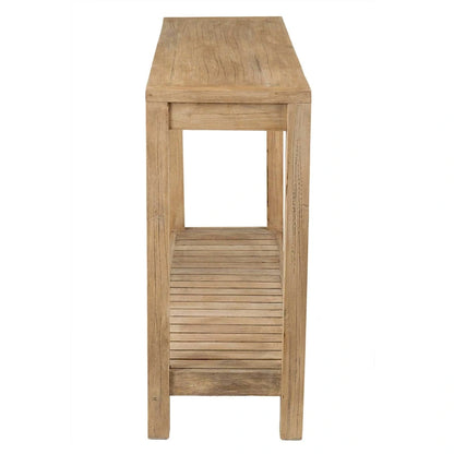 Petter Solid Wood Console Table with Shelf by East at Main