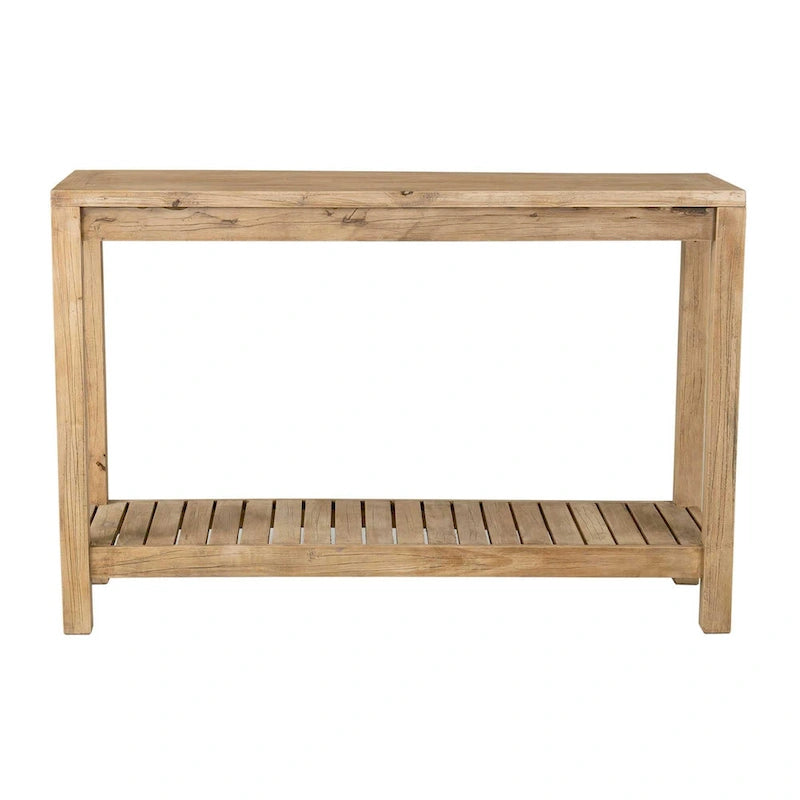 Petter Solid Wood Console Table with Shelf by East at Main