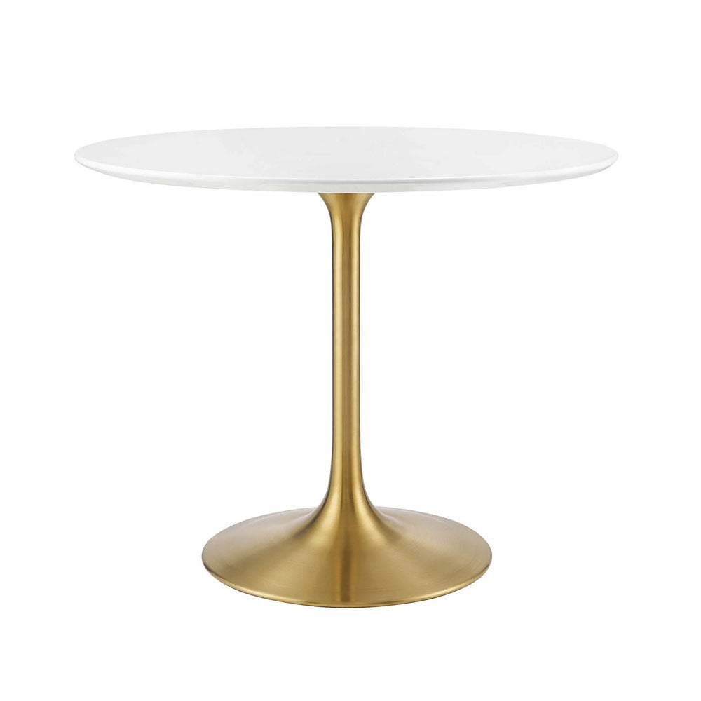 Round Tulip Dining Table - Gold Base