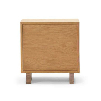 Cane Double Drawer Nightstand