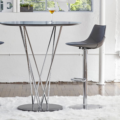 Leather Adjustable Swivel Stool