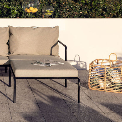 Avon Lounge Ottoman - Black Frame