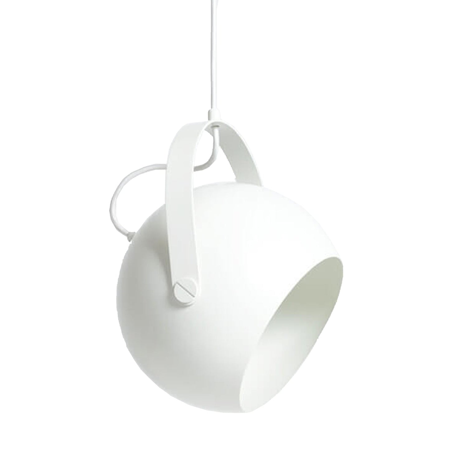 Ball Pendant with Adjustable Handle - White