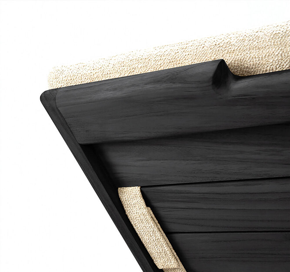 Black Teak Jack Outdoor Lounger