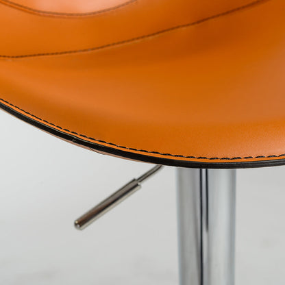 Leather Adjustable Swivel Stool