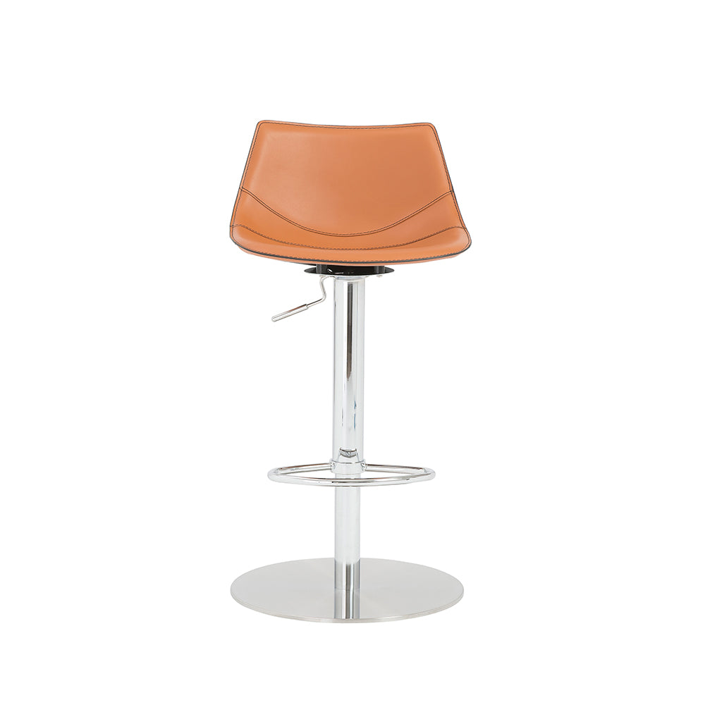 Leather Adjustable Swivel Stool