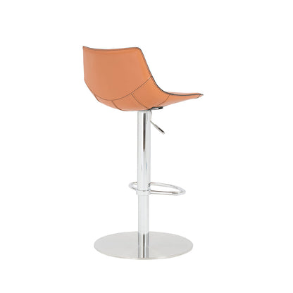 Leather Adjustable Swivel Stool