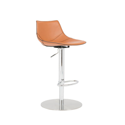 Leather Adjustable Swivel Stool