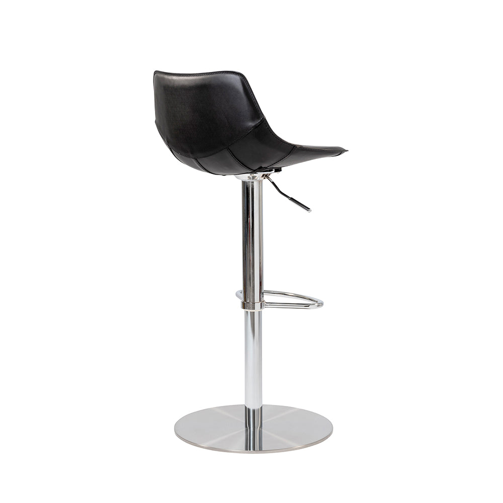 Leather Adjustable Swivel Stool