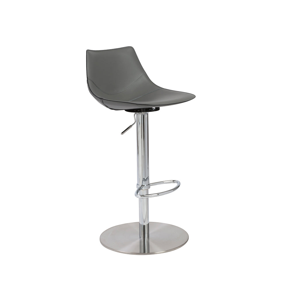 Leather Adjustable Swivel Stool