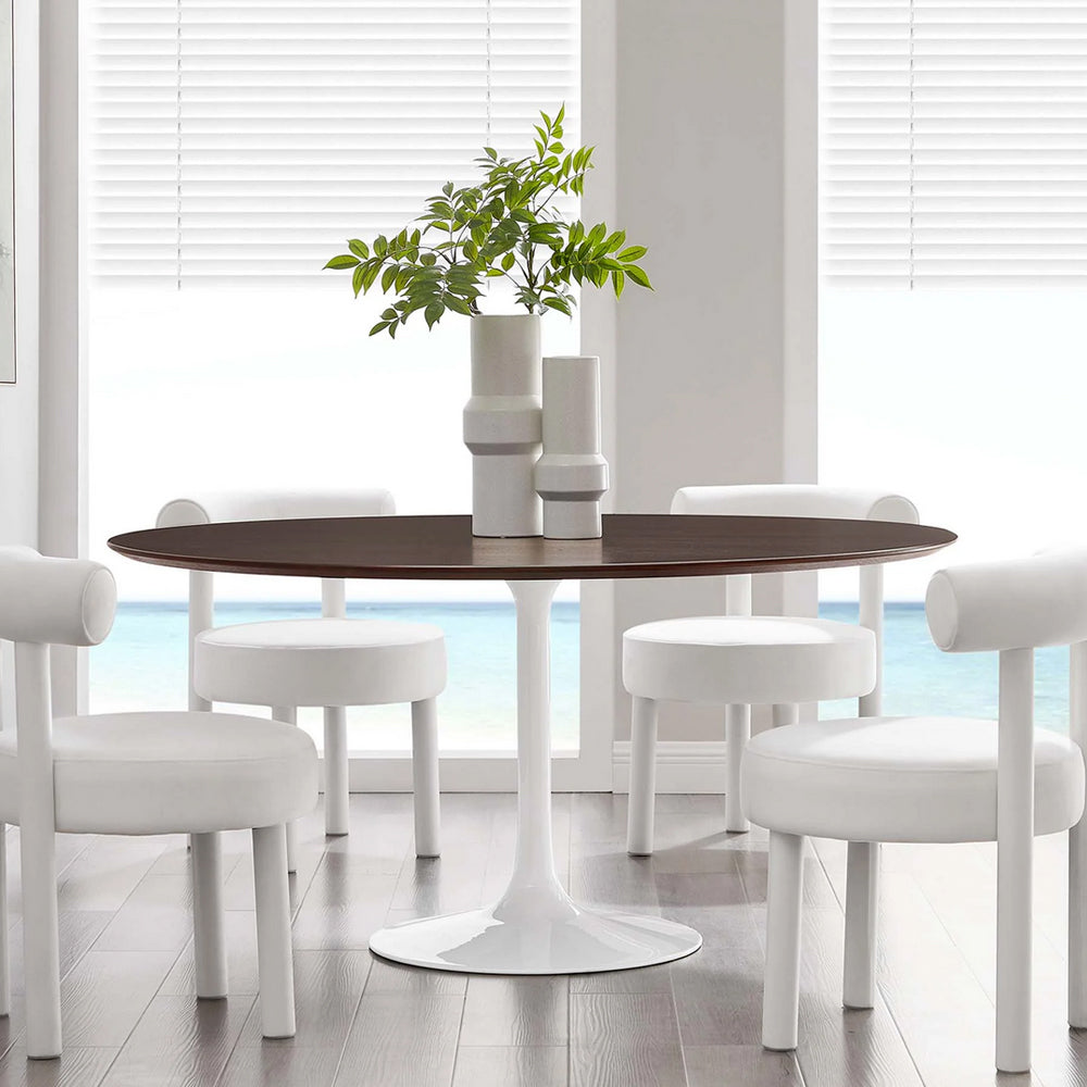 Round Tulip Dining Table - Walnut