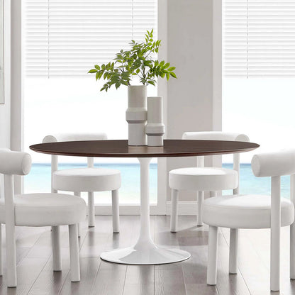 Round Tulip Dining Table - Walnut