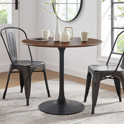 Round Tulip Dining Table - Walnut