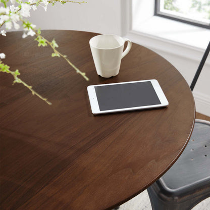 Round Tulip Dining Table - Walnut