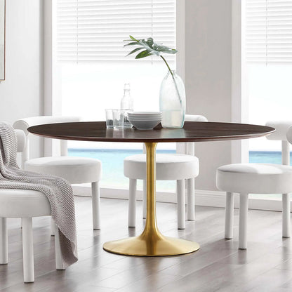 Round Tulip Dining Table - Walnut