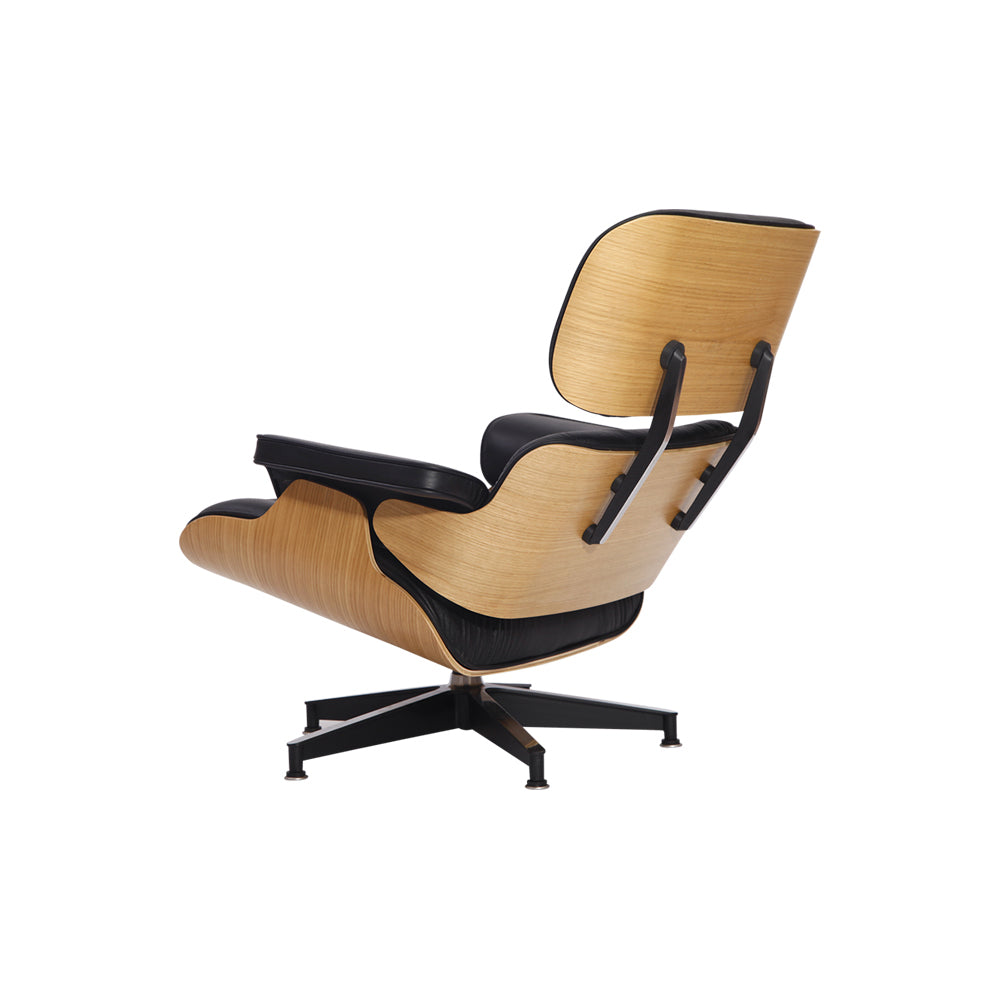 Miller Lounge Chair and Ottoman - Oak