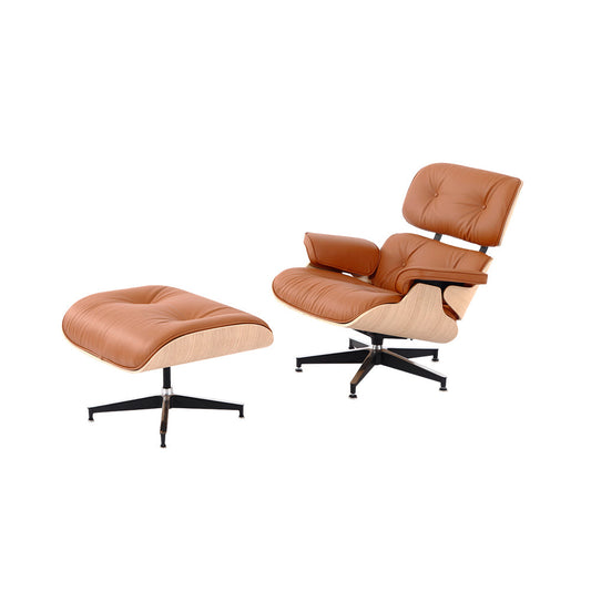 Miller Lounge Chair and Ottoman - Oak
