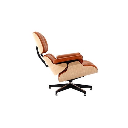 Miller Lounge Chair and Ottoman - Oak
