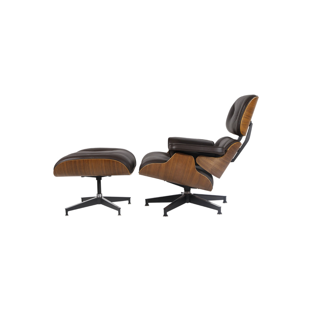 Miller Lounge Chair and Ottoman - Walnut