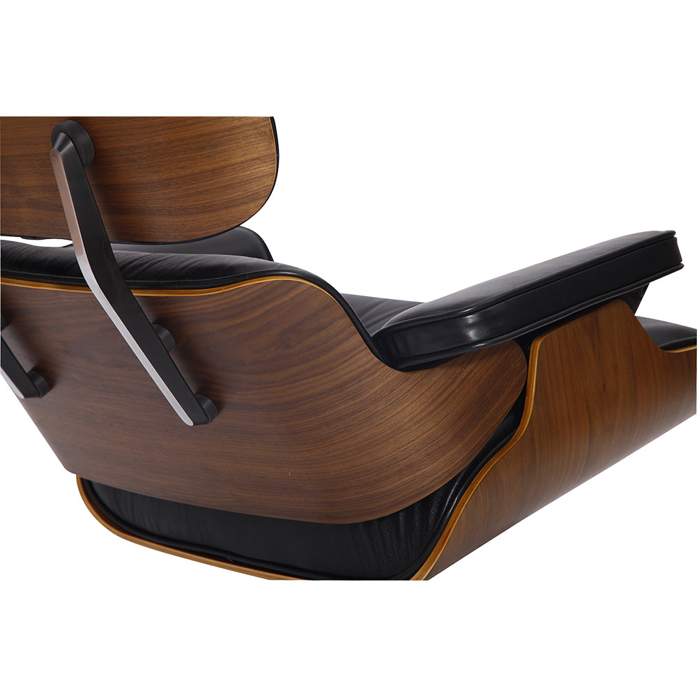 Miller Lounge Chair and Ottoman - Walnut