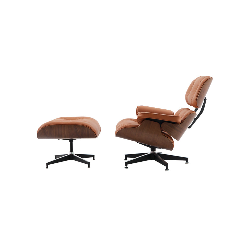 Miller Lounge Chair and Ottoman - Walnut