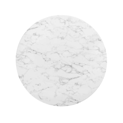 Round Tulip Dining Table - Gold Base