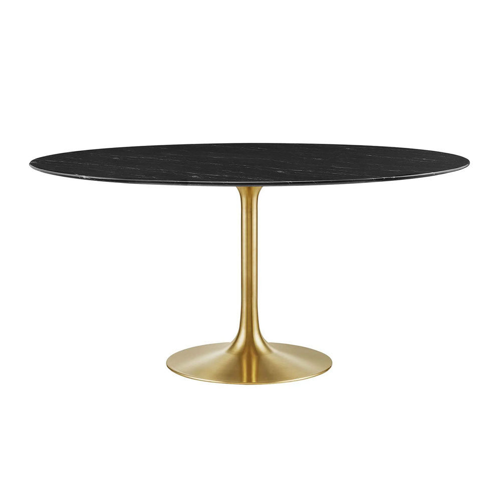 Round Tulip Dining Table - Gold Base