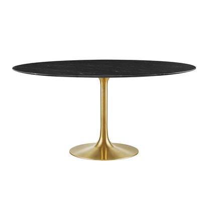 Round Tulip Dining Table - Gold Base