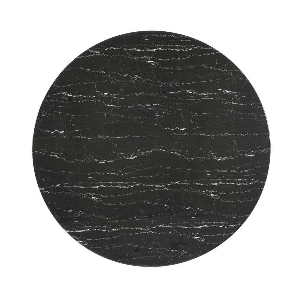 Round Tulip Dining Table - Gold Base