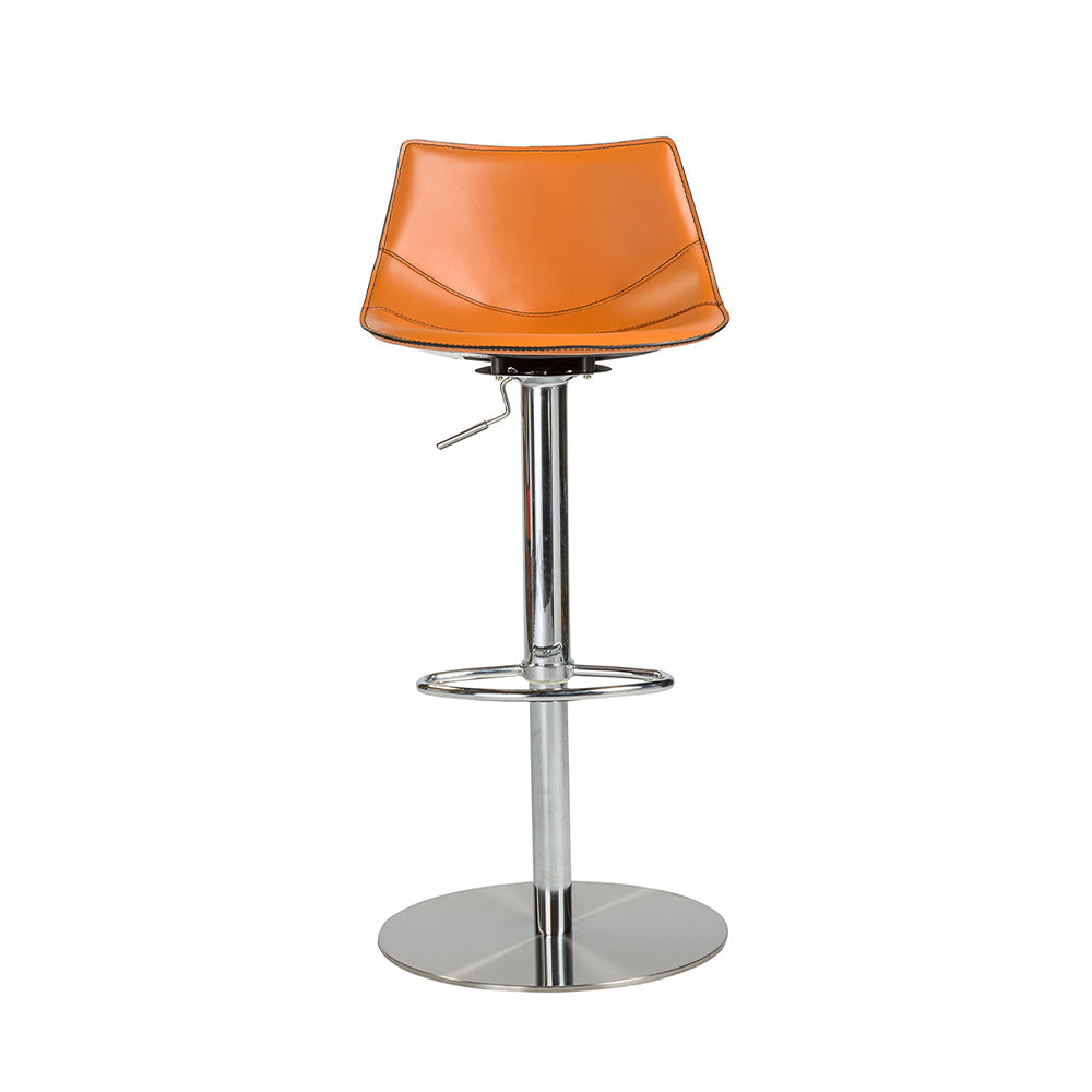Leather Adjustable Swivel Stool