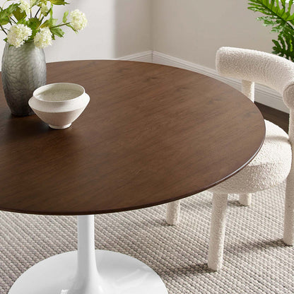 Round Tulip Dining Table - Walnut