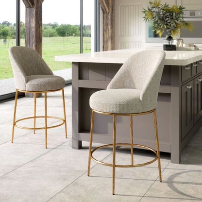 Norm Swivel Stool - Beige