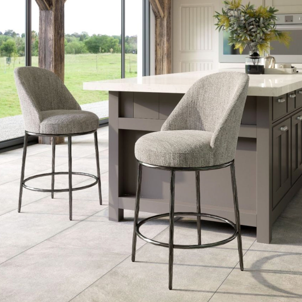Norm Swivel Stool - Grey