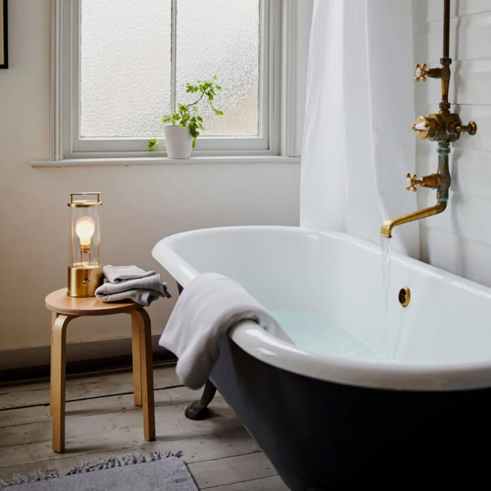 Muse Portable Outdoor Lantern - Solid Brass