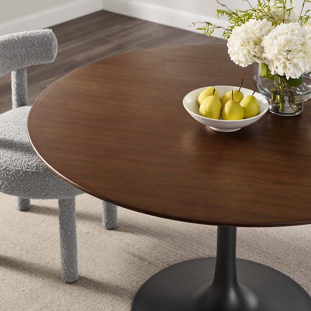 Round Tulip Dining Table - Walnut